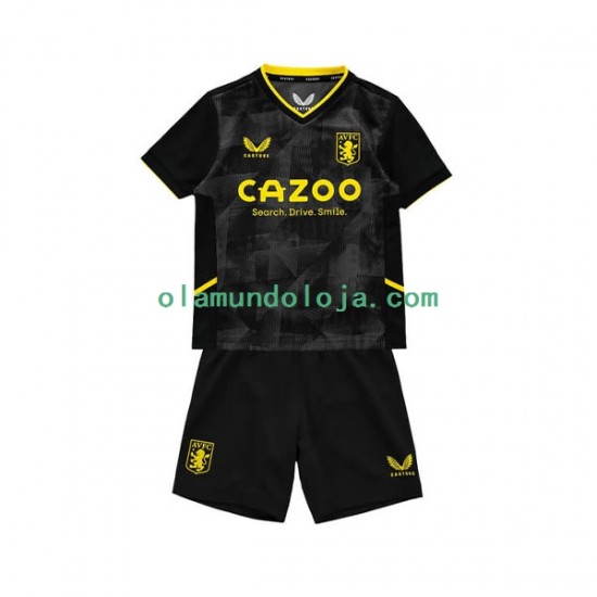 Camisola Aston Villa Criança Equipamento Terceiro 2022-2023 Manga Curta